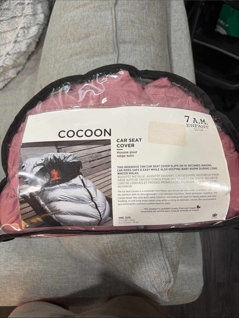 Cocoon Infant Car Seat Cover in Rose Pink